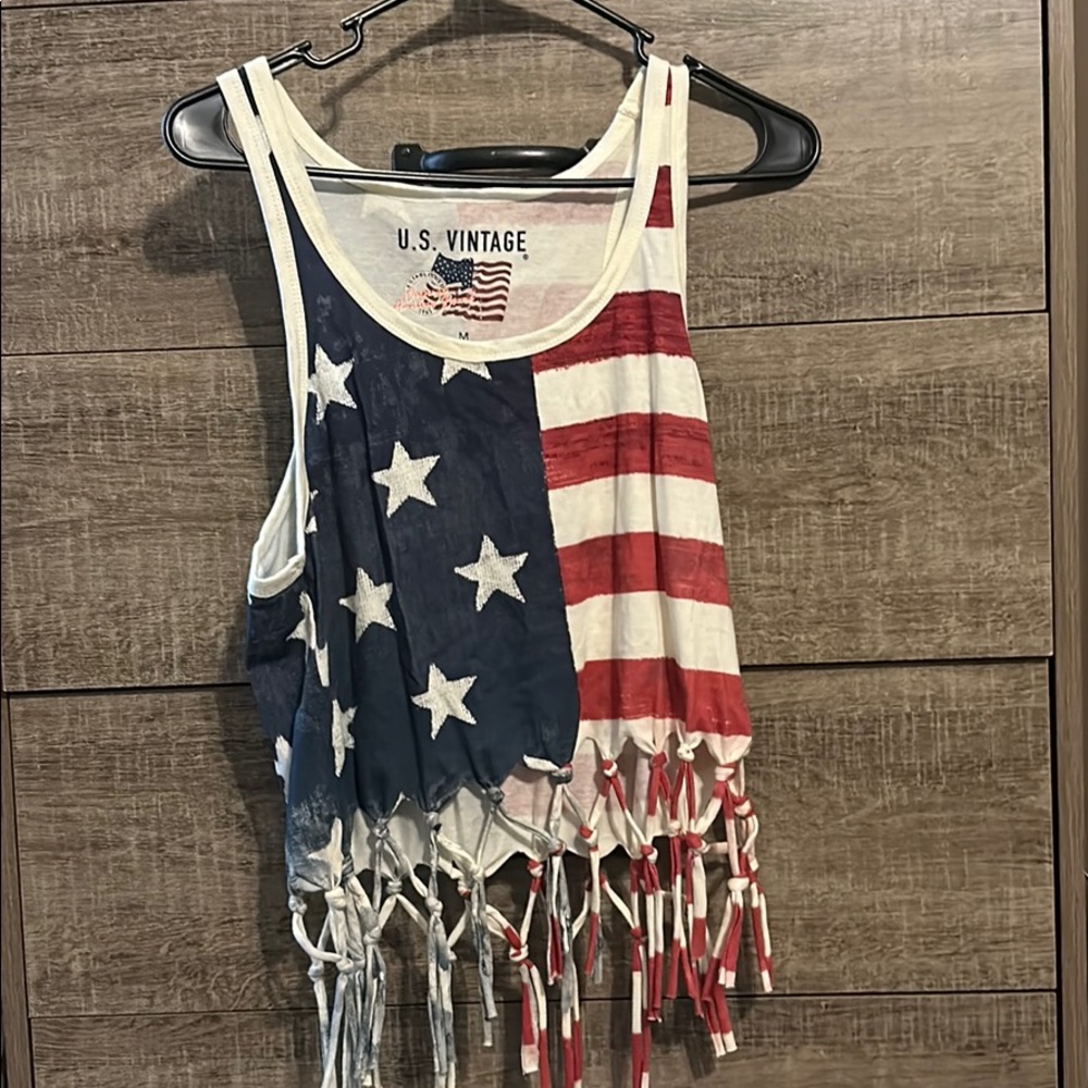 Red white and blue tank.